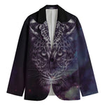Galaxy Jaguar Print Men's Cotton Blazer
