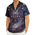 Galaxy Jaguar Print Men's Deep V-Neck Shirt