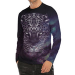 Galaxy Jaguar Print Men's Long Sleeve Rash Guard