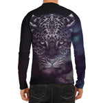 Galaxy Jaguar Print Men's Long Sleeve Rash Guard