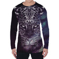 Galaxy Jaguar Print Men's Long Sleeve T-Shirt