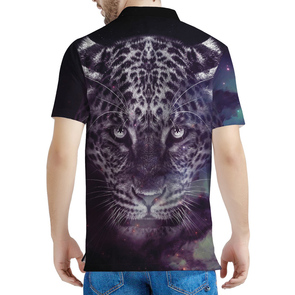 Galaxy Jaguar Print Men's Polo Shirt