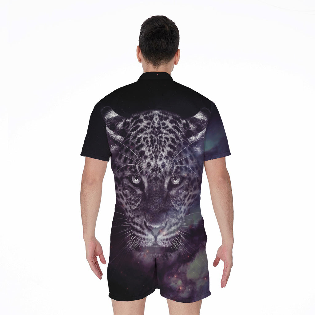 Galaxy Jaguar Print Men's Rompers