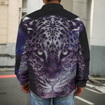 Galaxy Jaguar Print Men's Shirt Jacket