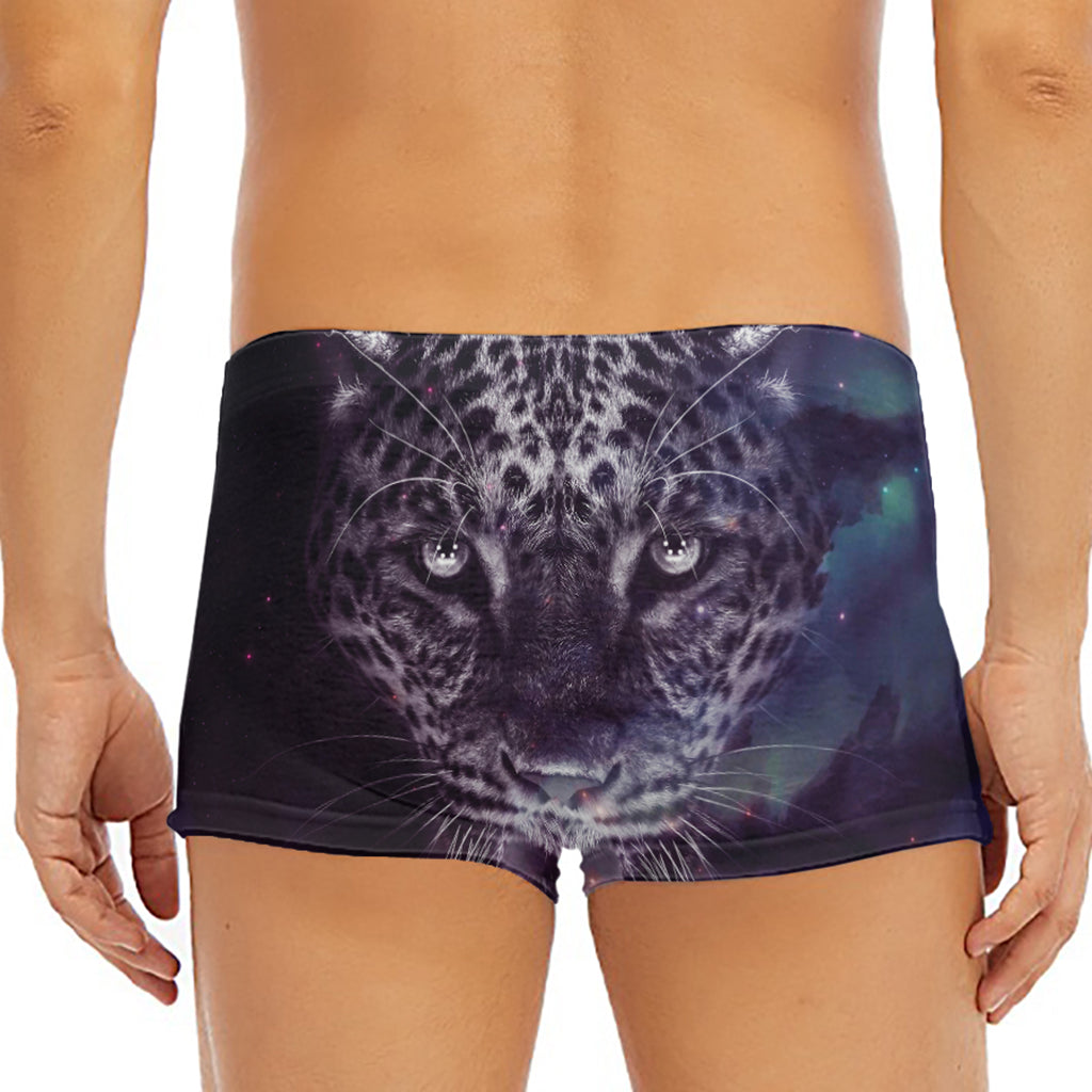 Galaxy Jaguar Print Men's Short Boxer Briefs