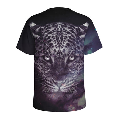 Galaxy Jaguar Print Men's Sports T-Shirt