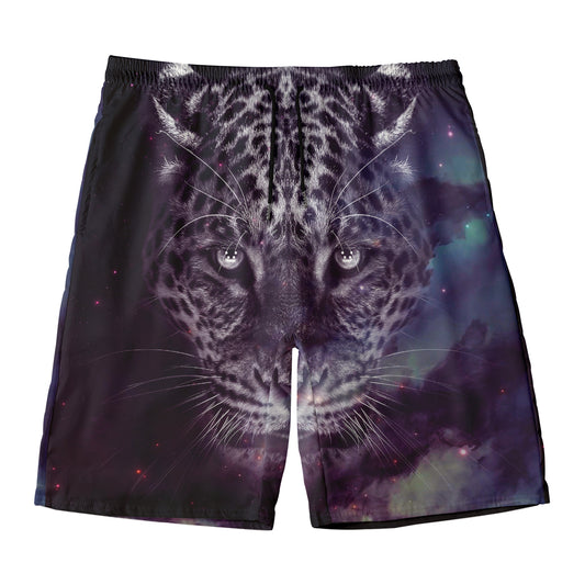 Galaxy Jaguar Print Men's Swim Trunks