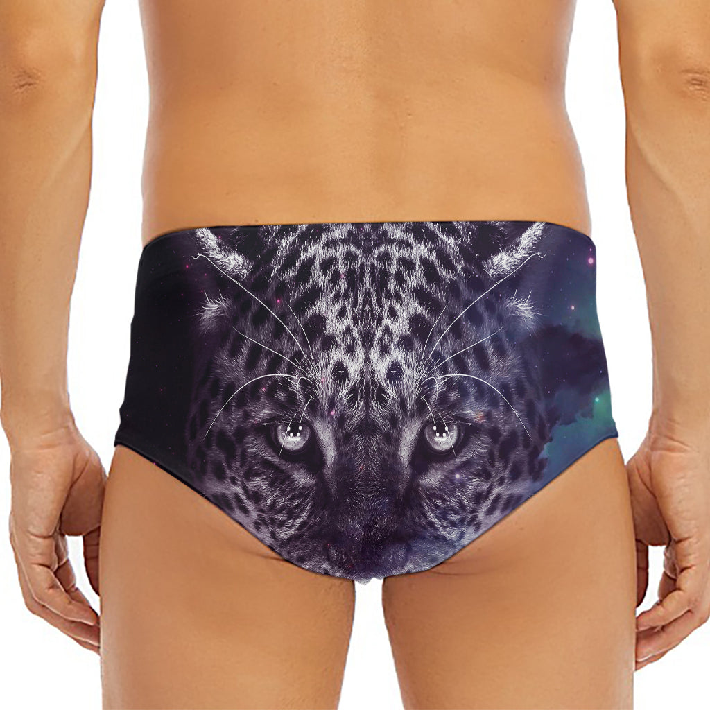 Galaxy Jaguar Print Men's Triangle Swim Briefs