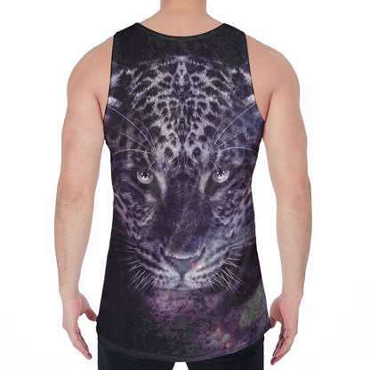 Galaxy Jaguar Print Men's Velvet Tank Top