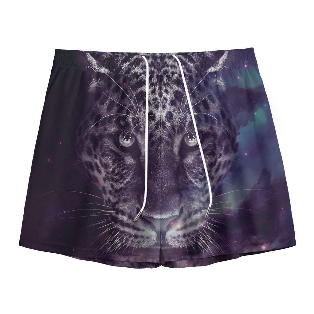 Galaxy Jaguar Print Mesh Shorts