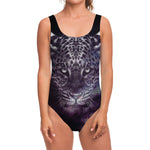 Galaxy Jaguar Print One Piece Swimsuit