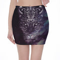 Galaxy Jaguar Print Pencil Mini Skirt