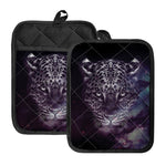 Galaxy Jaguar Print Pot Holders With Pocket