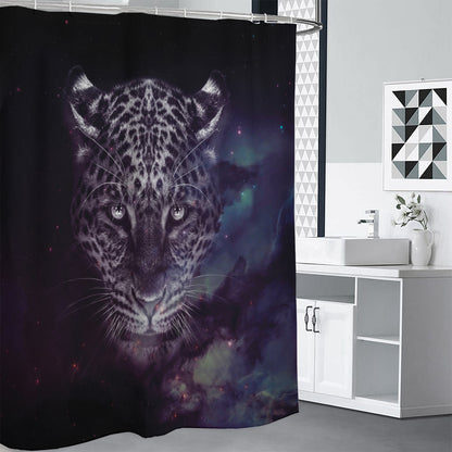 Galaxy Jaguar Print Premium Shower Curtain