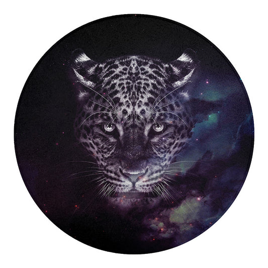 Galaxy Jaguar Print Round Blanket