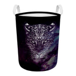 Galaxy Jaguar Print Round Laundry Basket