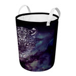 Galaxy Jaguar Print Round Laundry Basket