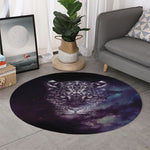Galaxy Jaguar Print Round Rug