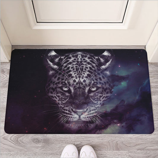 Galaxy Jaguar Print Rubber Doormat