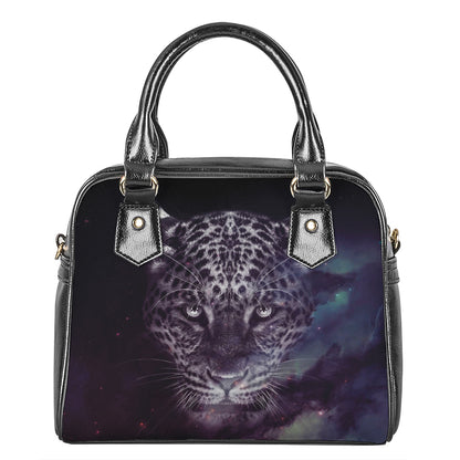 Galaxy Jaguar Print Shoulder Handbag
