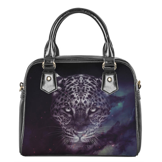 Galaxy Jaguar Print Shoulder Handbag