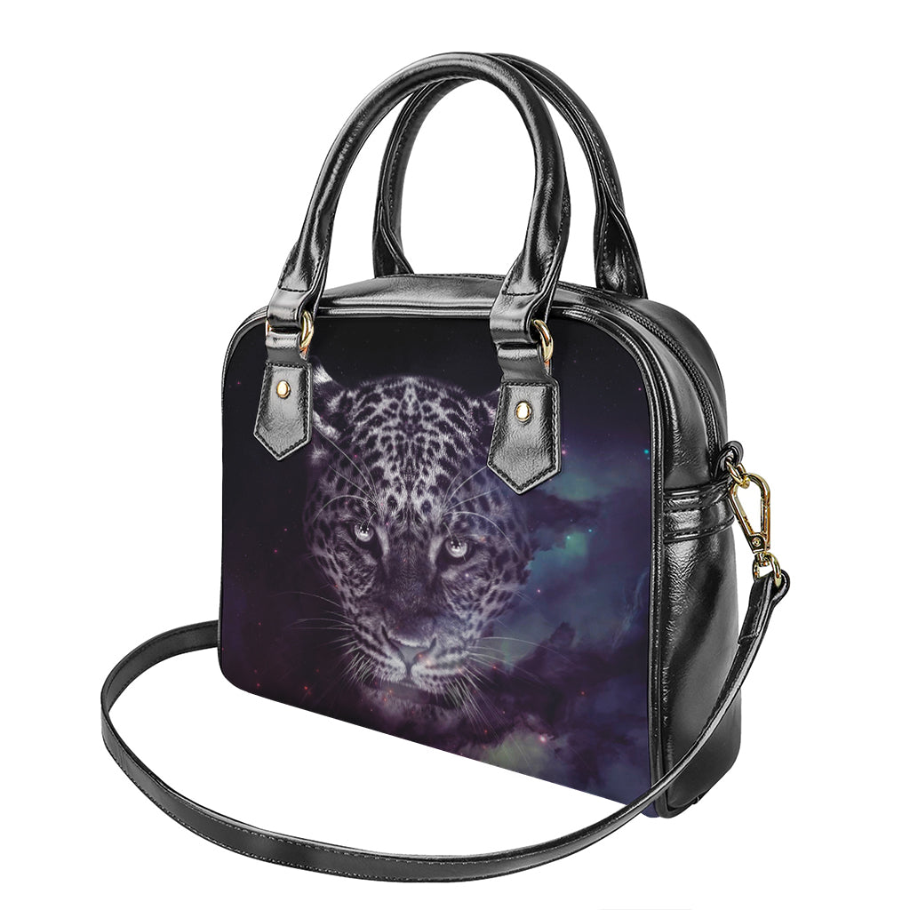 Galaxy Jaguar Print Shoulder Handbag
