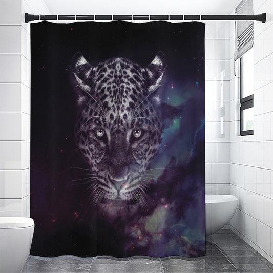 Galaxy Jaguar Print Shower Curtain