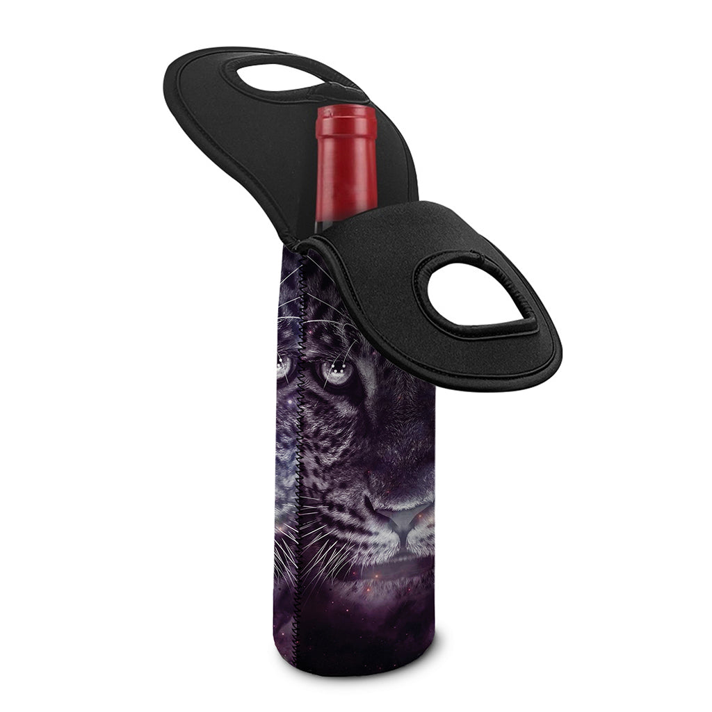 Galaxy Jaguar Print Single Neoprene Wine Tote