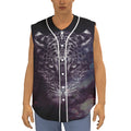 Galaxy Jaguar Print Sleeveless Baseball Jersey