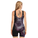 Galaxy Jaguar Print Sleeveless One Piece Swimsuit