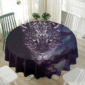 Galaxy Jaguar Print Waterproof Round Tablecloth