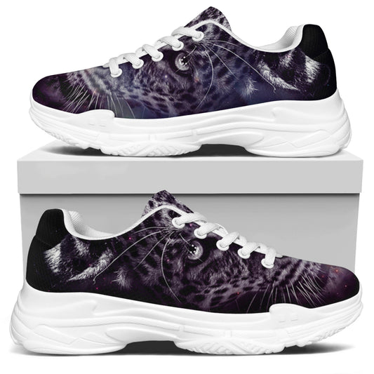 Galaxy Jaguar Print White Chunky Shoes