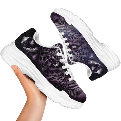 Galaxy Jaguar Print White Chunky Shoes