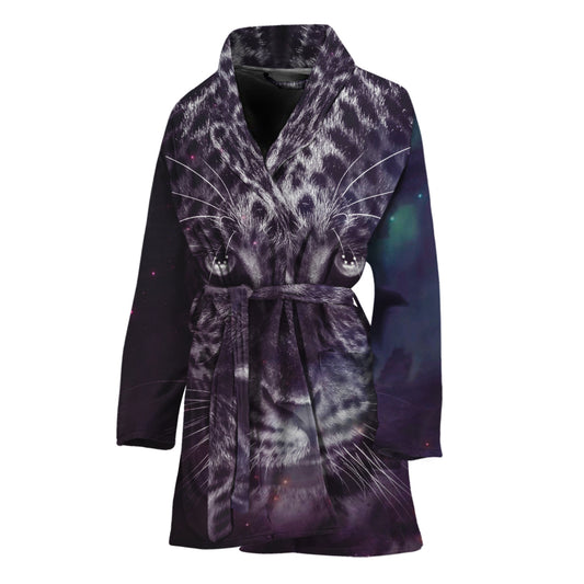 Galaxy Jaguar Print Women's Bathrobe
