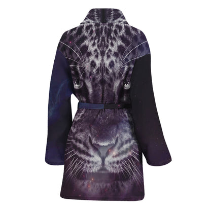 Galaxy Jaguar Print Women's Bathrobe
