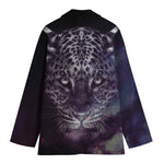 Galaxy Jaguar Print Women's Cotton Blazer