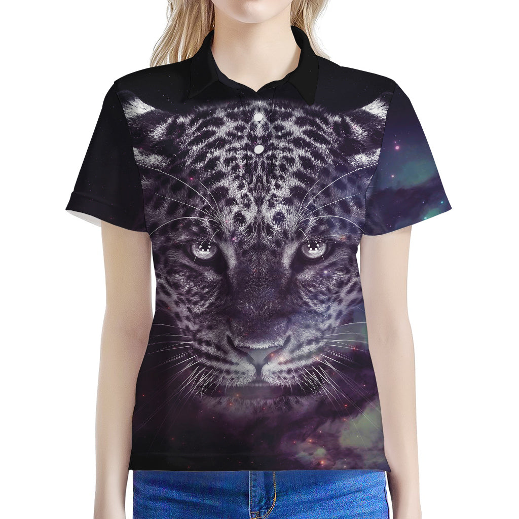 Galaxy Jaguar Print Women's Polo Shirt