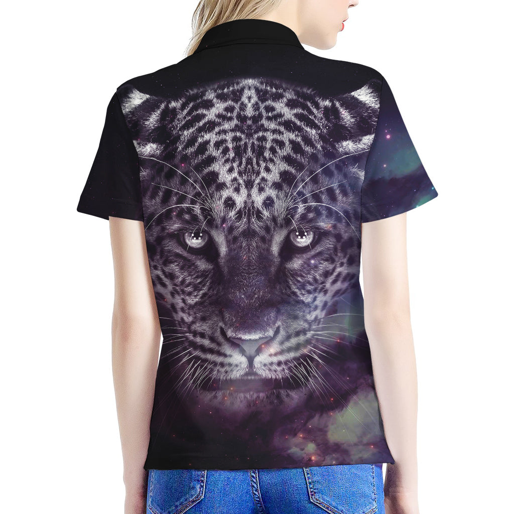 Galaxy Jaguar Print Women's Polo Shirt