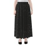 Galaxy Lightspeed Print Chiffon Maxi Skirt
