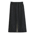 Galaxy Lightspeed Print Cotton Front Slit Maxi Skirt