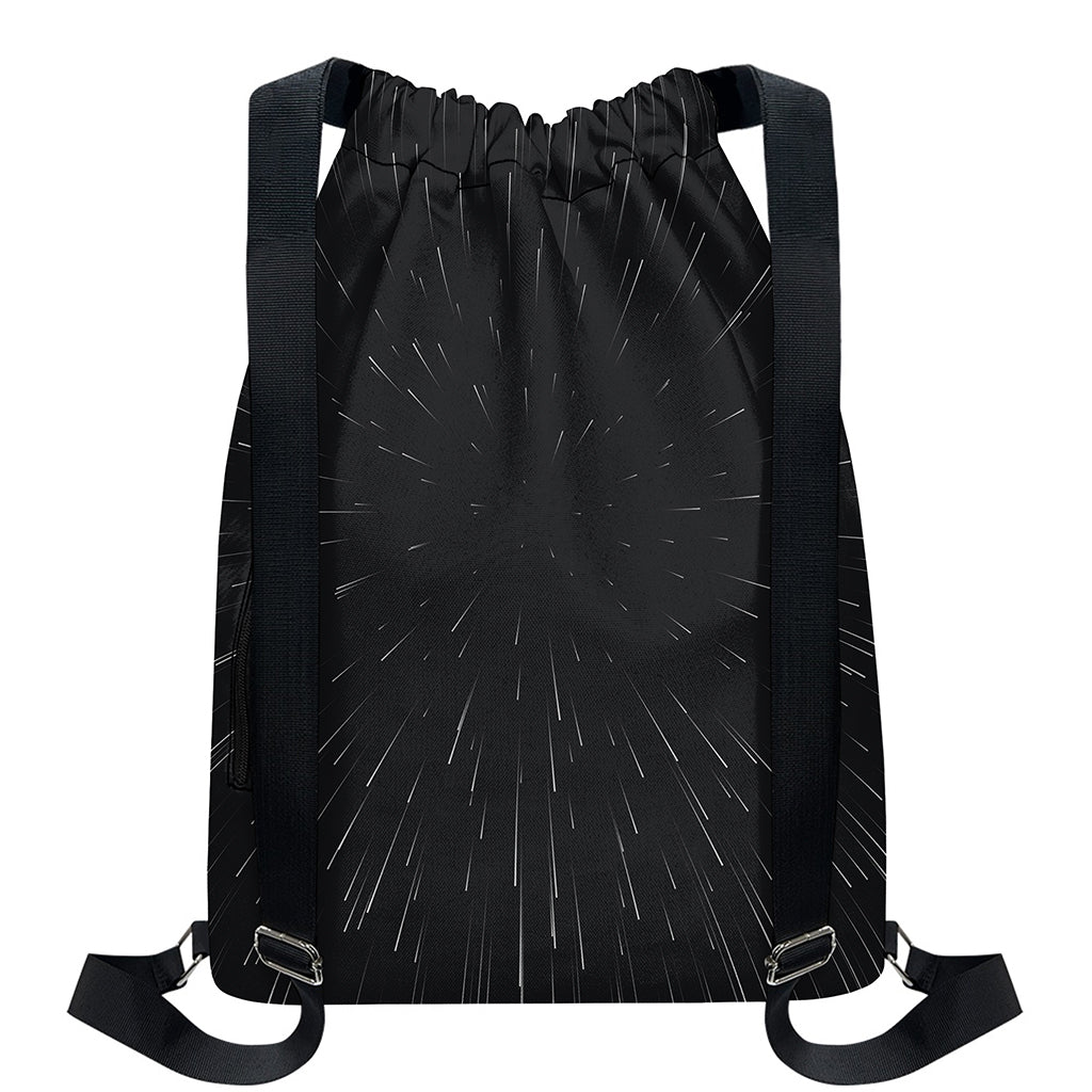 Galaxy Lightspeed Print Drawstring Backpack