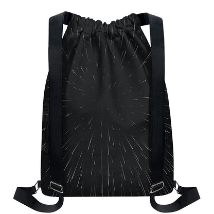 Galaxy Lightspeed Print Drawstring Backpack