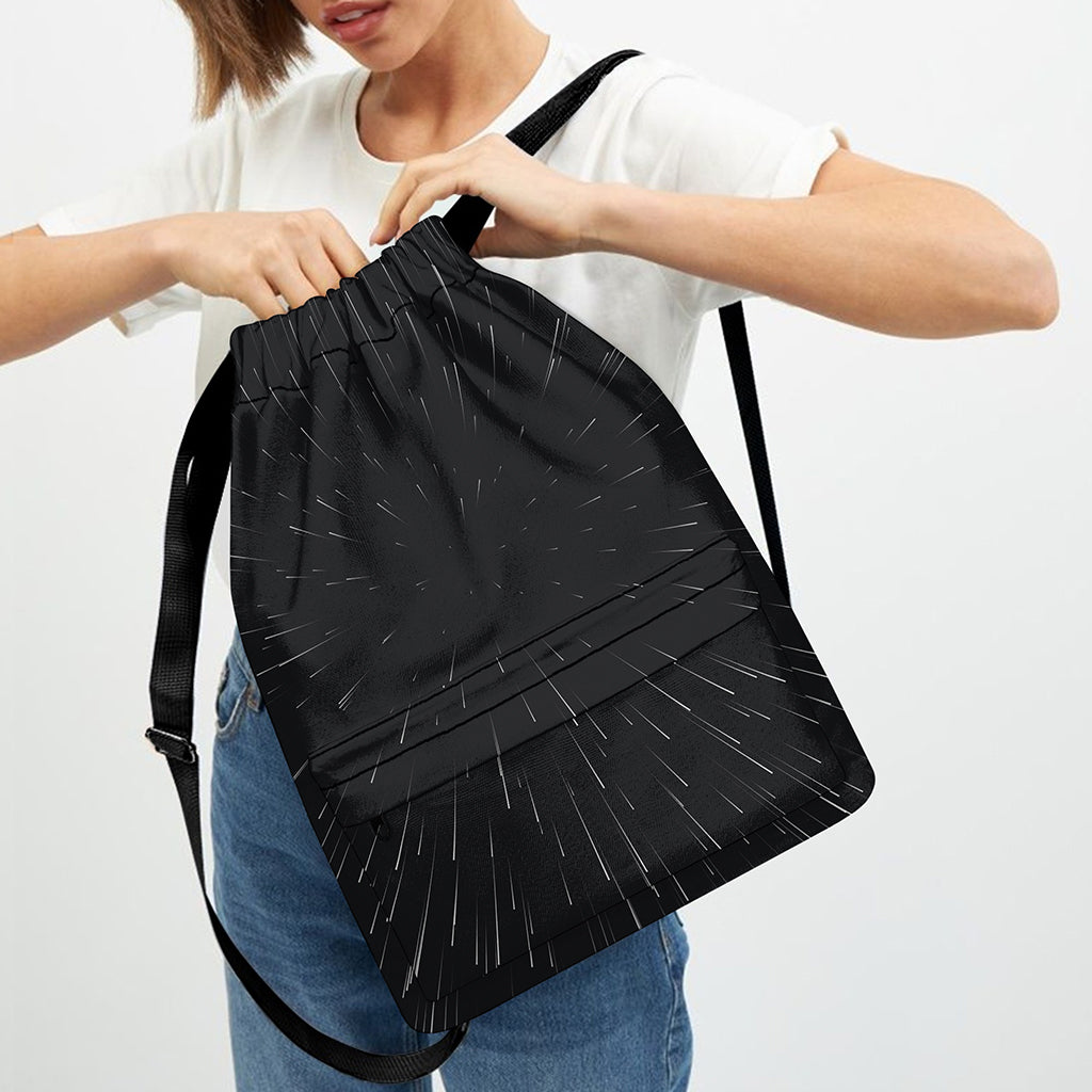 Galaxy Lightspeed Print Drawstring Backpack