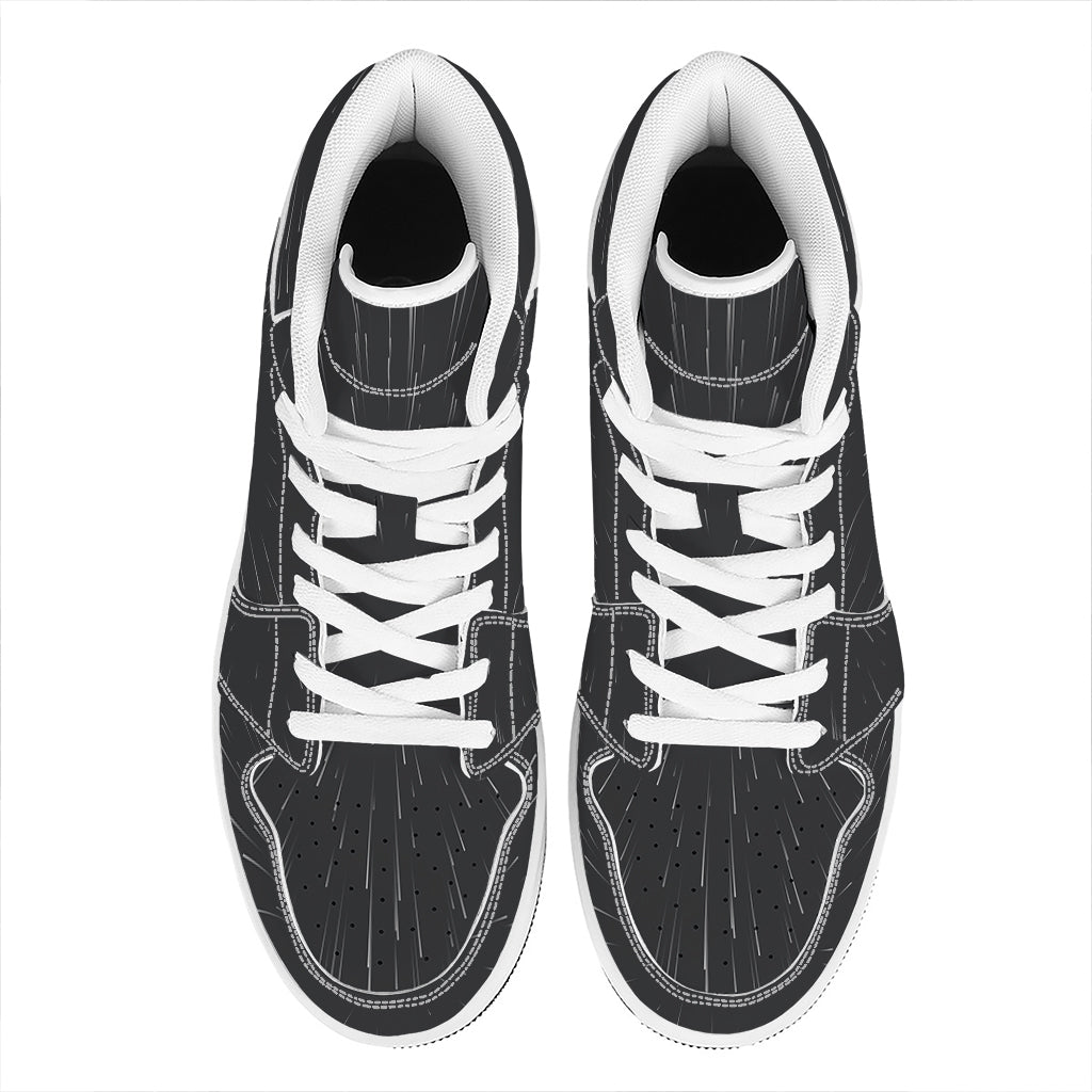 Galaxy Lightspeed Print High Top Leather Sneakers