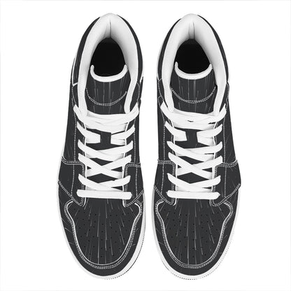 Galaxy Lightspeed Print High Top Leather Sneakers