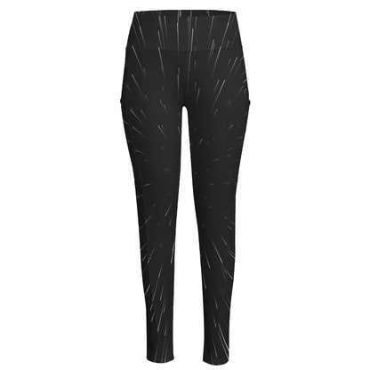 Galaxy Lightspeed Print High-Waisted Pocket Leggings