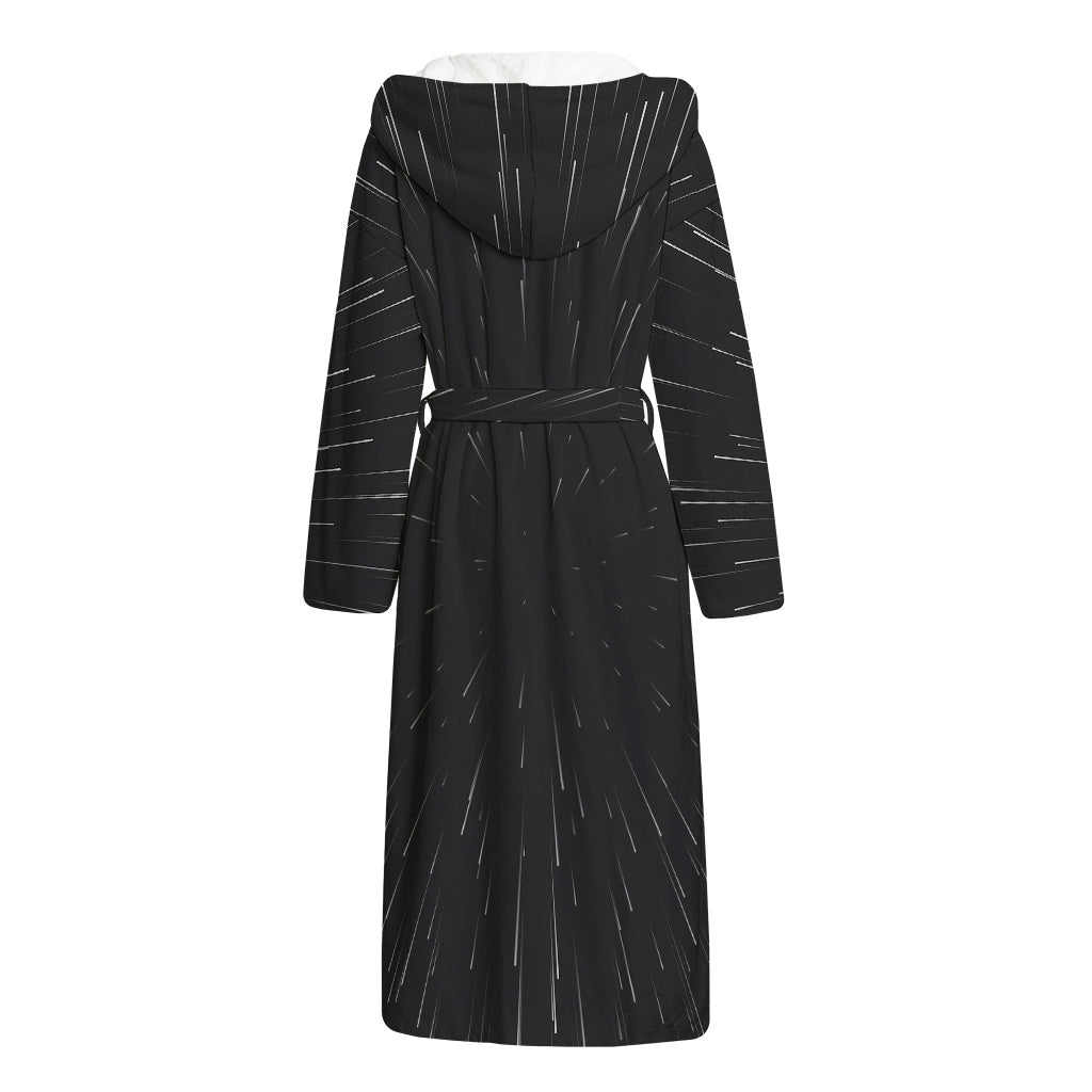 Galaxy Lightspeed Print Hooded Bathrobe