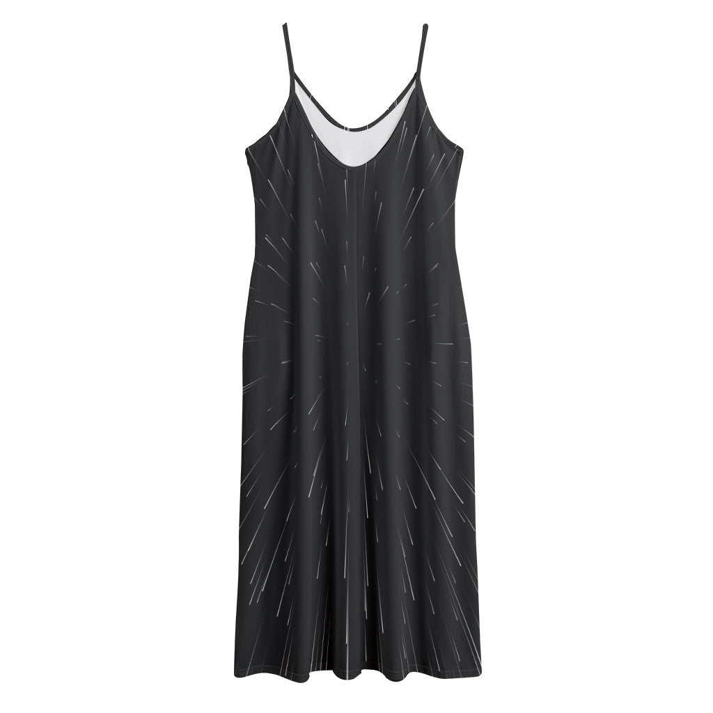 Galaxy Lightspeed Print Jersey Midi Cami Dress