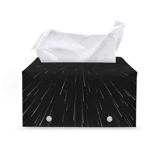 Galaxy Lightspeed Print Leather Tissue Box Cover