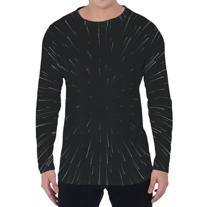 Galaxy Lightspeed Print Men's Long Sleeve T-Shirt